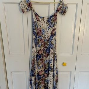 Off-the-shoulder floral dress